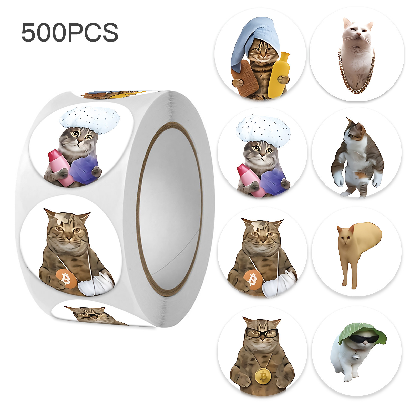 Badminton Meme - 100-500 pz Divertente Gatto Graffiti Emozione