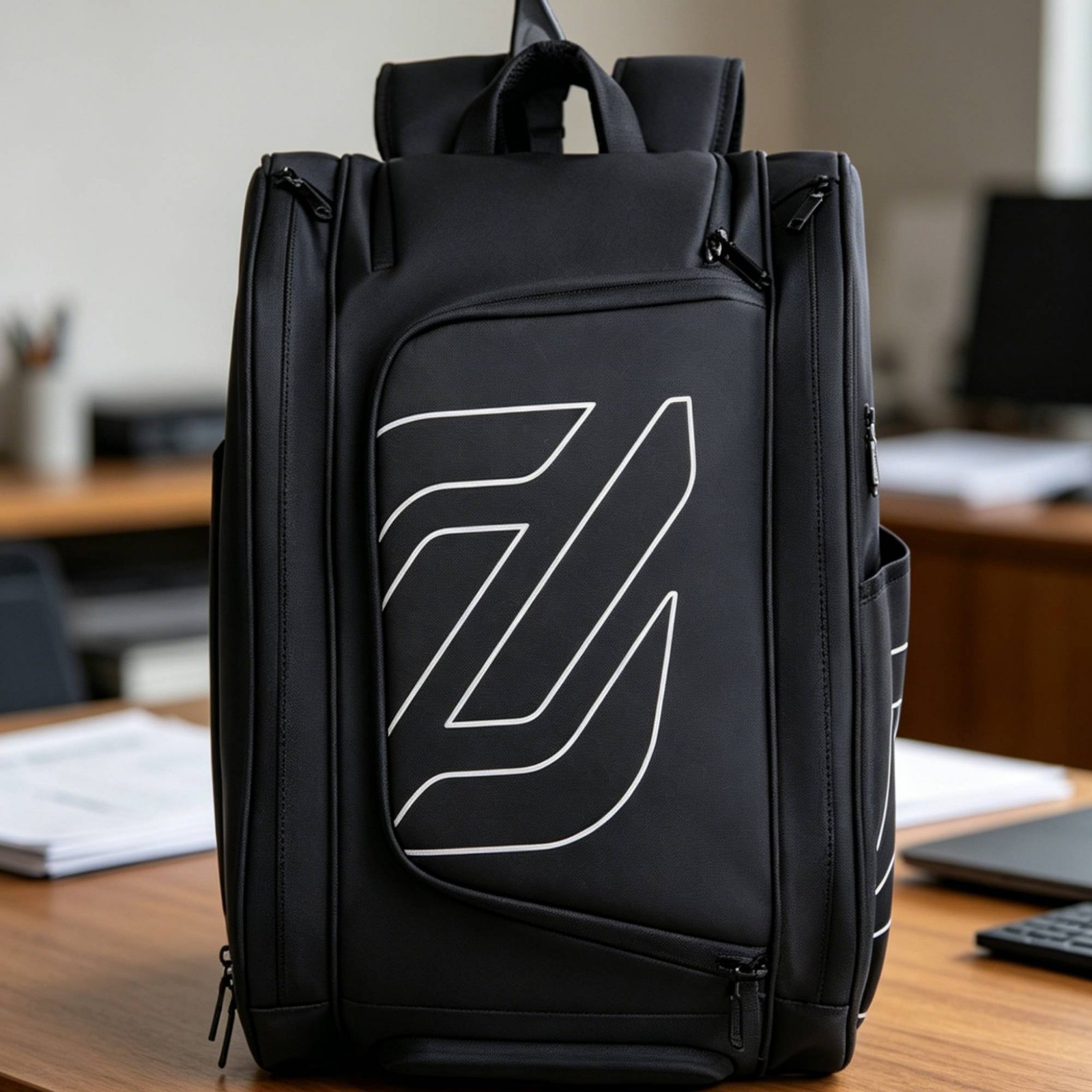Badminton Court - Zaino per Pickleball con Tasche Laterali,