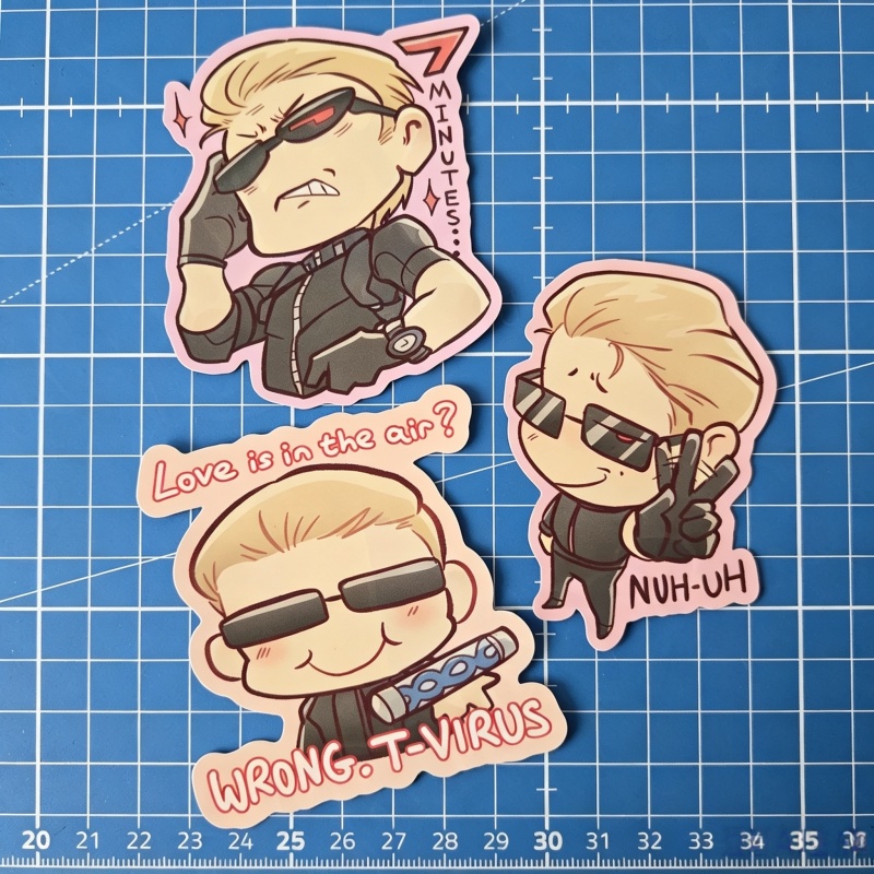 Badminton Meme - Adesivi Meme Chibi di Wesker di